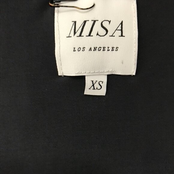 Misa Los Angeles Wrap Front Slinky Mini Dress with Raw Hemlines - Picture 14 of 15